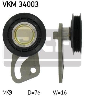 Rolo tensor da correia trapezoidal estriada SKF ref. VKM 34003